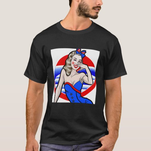 All American Cutie Independence day July 4 Patriot T-shirt (Voorkant)