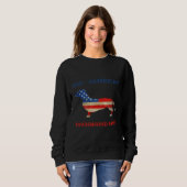 All American Dachshund Mam Custom Dog Trui (Voorkant volledig)
