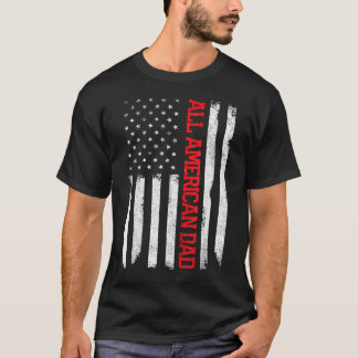 All American Dad 4 juli Amerikaanse vlag T-shirt
