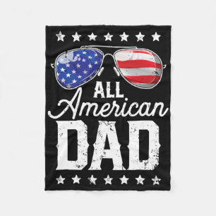 All American Dad 4 juli Vaderdag Zonnebril Fleece Deken