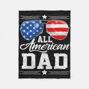 All American Dad 4 juli Vaderdag Zonnebril Fleece Deken