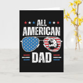 All American Dad 4 juli Vaderdag Zonnebril Kaart (Gele Bloem)