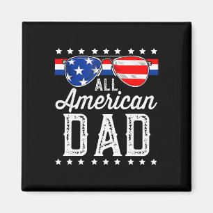All American Dad 4 juli Vaderdag Zonnebril Magneet