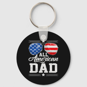 All American Dad 4 juli Vaderdag Zonnebril Sleutelhanger