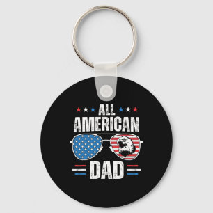 All American Dad 4 juli Vaderdag Zonnebril Sleutelhanger