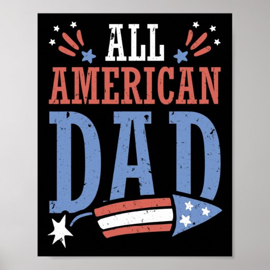 All American Dad 4 juli vuurwerk onafhankelijkheid Poster (Voorkant)