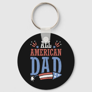 All American Dad 4 juli vuurwerk onafhankelijkheid Sleutelhanger