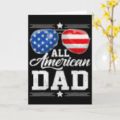 All American Dad 4e Juli Vaderdag Zonnebril Kaart (Gele Bloem)