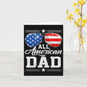 All American Dad 4e Juli Vaderdag Zonnebrillen Kaart (Gele Bloem)