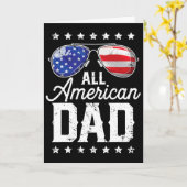 All American Dad 4e Juli Vaderdag Zonnebrillen Kaart (Gele Bloem)