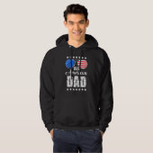 All American Dad 4th of July Father's Day Sunglass Hoodie (Voorkant volledig)