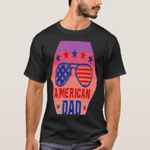 All American Dad 4th of July Retro Zonnebril US F T-shirt