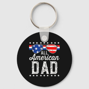 All American Dad 4th Of July Vaderdag Zonnebril  Sleutelhanger