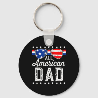 All American Dad 4th Of July Vaderdag Zonnebril  Sleutelhanger
