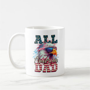 All American Dad 4th van juli Bald Eagle USA Vlag Koffiemok