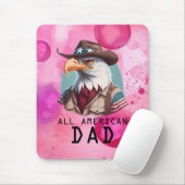 All American Dad 4th van juli Bald Eagle USA Vlag Muismat (Met muis)