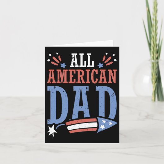 All American Dad 4th van juli Firecracker Independ Kaart (Voorkant)