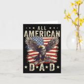 All American Dad Adelaar 4 juli Vaderdag Mannen Kaart (Gele Bloem)