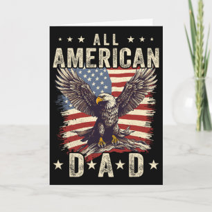 All American Dad Adelaar 4 juli Vaderdag Mannen Kaart