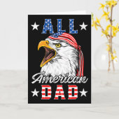All American Dad Eagle 4 juli Vaderdag Mannen Kaart (Gele Bloem)