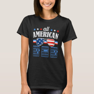 All American Dad Gitarist 4 juli 2022 Vs Vlag T-shirt