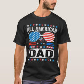 All American Dad Patriotic Father USA T-Shirt (Voorkant)