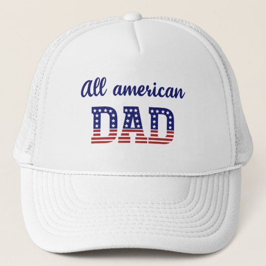 All American Dad USA 4th van juli Viering Trucker Pet (Voorkant)