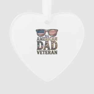 All American Dad Veteranen Patriottische Zonnebril Ornament