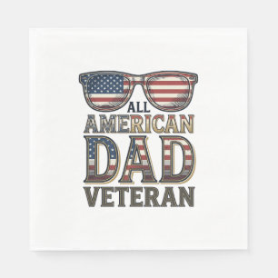 All American Dad Veteranen Patriottische Zonnebril Servet