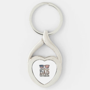 All American Dad Veteranen Patriottische Zonnebril Sleutelhanger