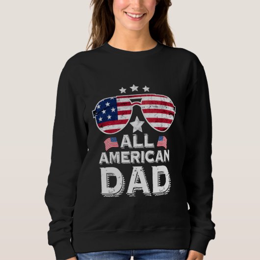 All American Dad Zonnebril Vaderdag Familie 4t Trui (Voorkant)