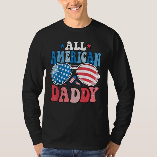 All American Daddy Sunglasses 4th of July Family M T-shirt (Voorkant)