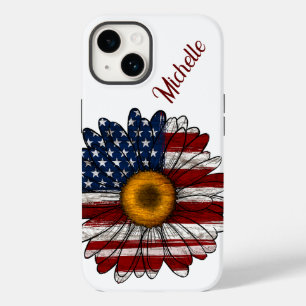 All American Daisy Teacher Case-Mate iPhone 14 Hoesje