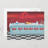All American Diner Briefkaart (Voorkant / Achterkant)