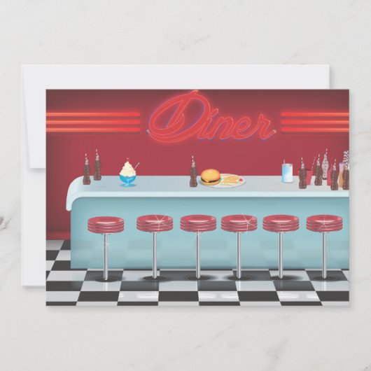 All American Diner Restaurant Kaart (Voorkant)