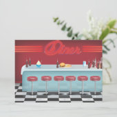 All American Diner Restaurant Kaart (Staand voorkant)