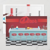 All American Diner Restaurant Kaart (Voorkant / Achterkant)