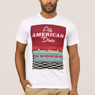 All American Diner Retro Poster T-shirt