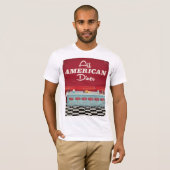 All American Diner Retro Poster T-shirt (Voorkant volledig)