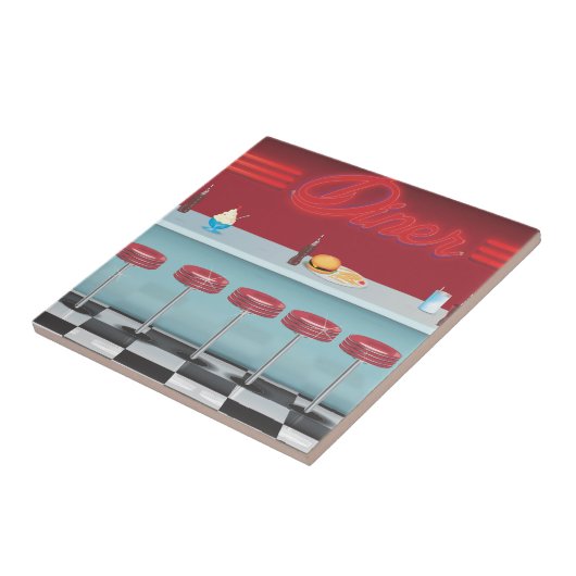  All American Diner Tegeltje (Zijkant)