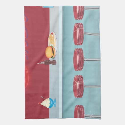 All American Diner Theedoek (Verticaal)