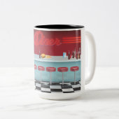  All American Diner Tweekleurige Koffiemok (Voorkant rechts)