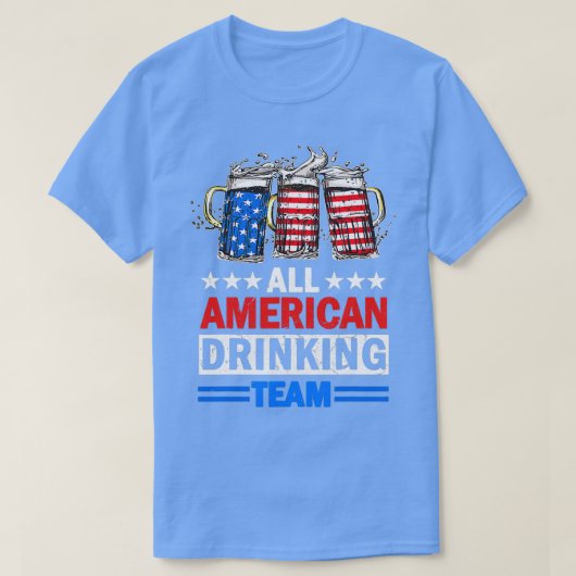 All American Drinking Team Us Beer T-shirt (Design voorkant)