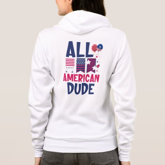 All American Dude-96993 Hoodie (Achterkant)