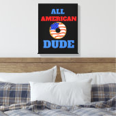 ALL AMERICAN DUDE CANVAS AFDRUK (Insitu (Slaapkamer))
