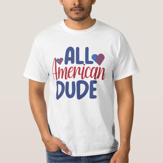ALL AMERICAN DUDE T-SHIRT (Voorkant)