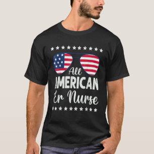 All American Er-verpleegster 4 juli kleding Zonneb T-shirt