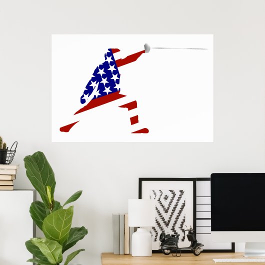 All-American Fencer/Fencing Poster (Thuiskantoor)