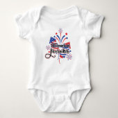 All American Firecracker Patriotic Baby Bodysuit (Voorkant)