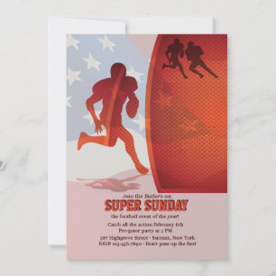 All American Football Invitation Kaart
